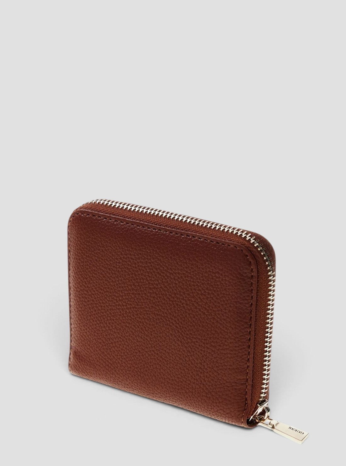 GUESS Womens Cognac Alexi Small Zip Around Wallet BG2615137 Back View