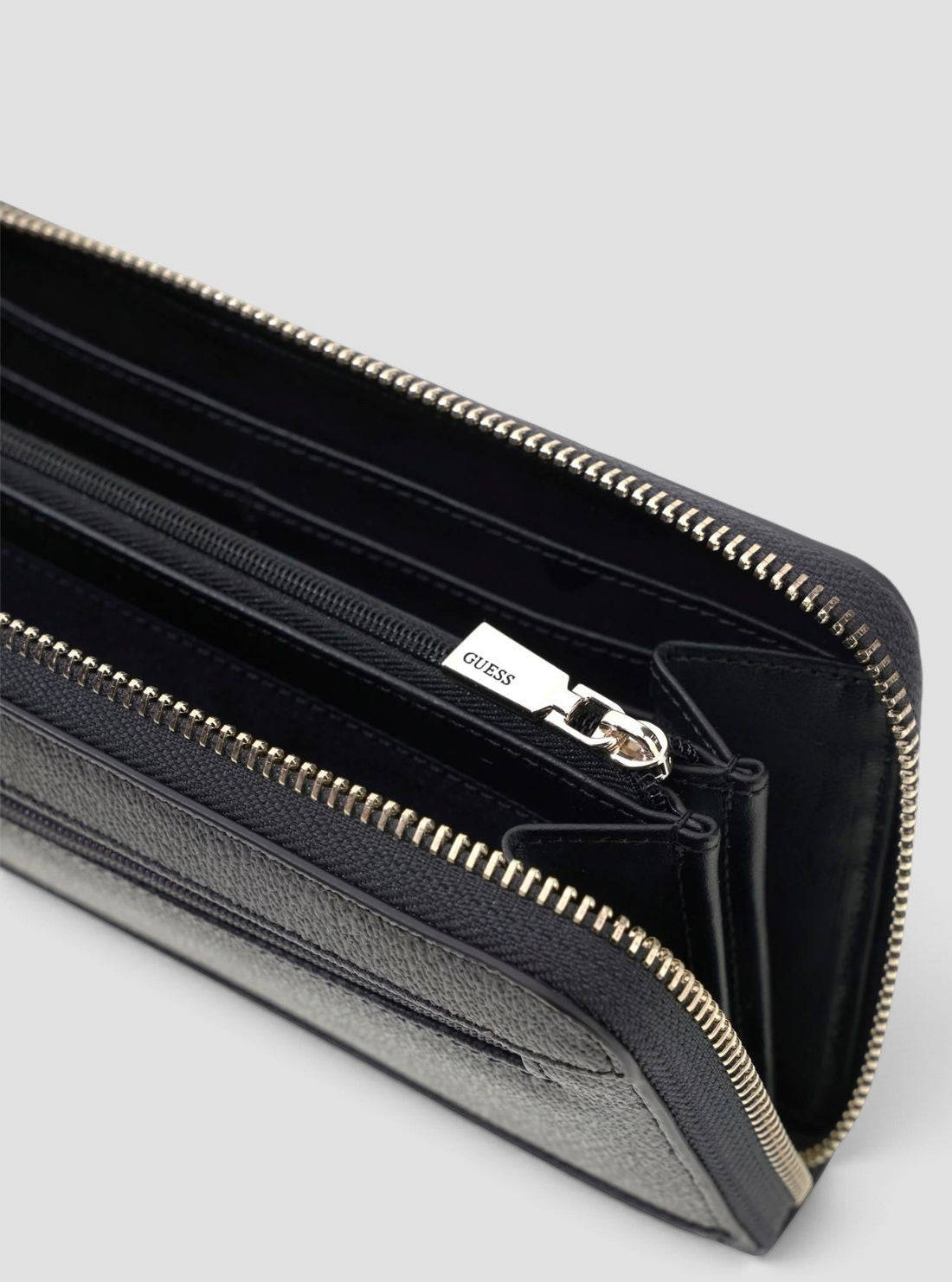 GUESS Womens Black Logo Cynthia Large Zip Around Wallet SG2630146 Inside View