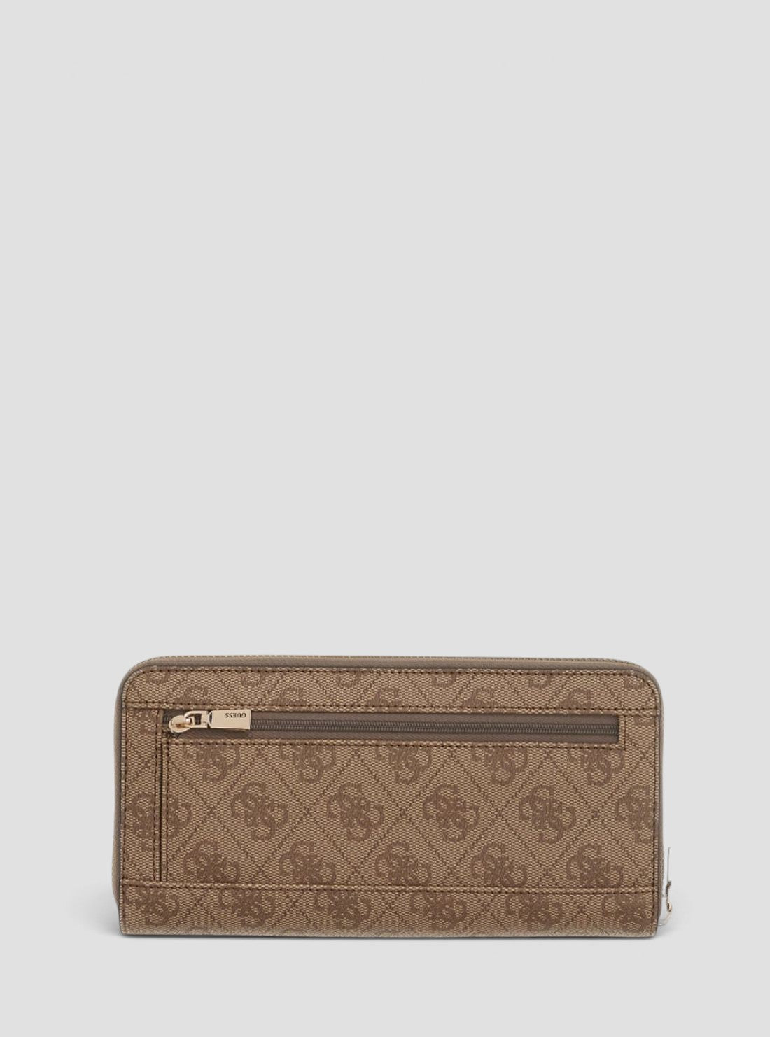 GUESS Womens Brown Logo Cynthia Large Zip Around Wallet SG2630146 Back Side View
