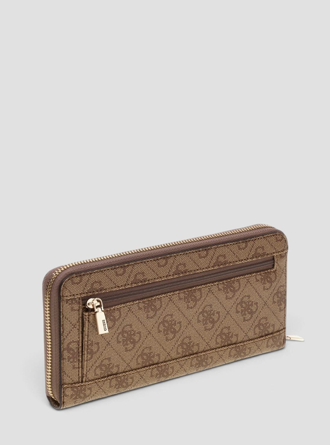GUESS Womens Brown Logo Cynthia Large Zip Around Wallet SG2630146 Back View