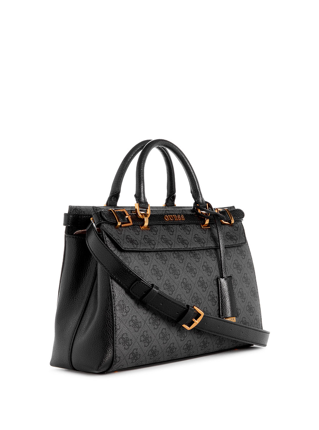 Black Logo Sestri Luxury Satchel Bag