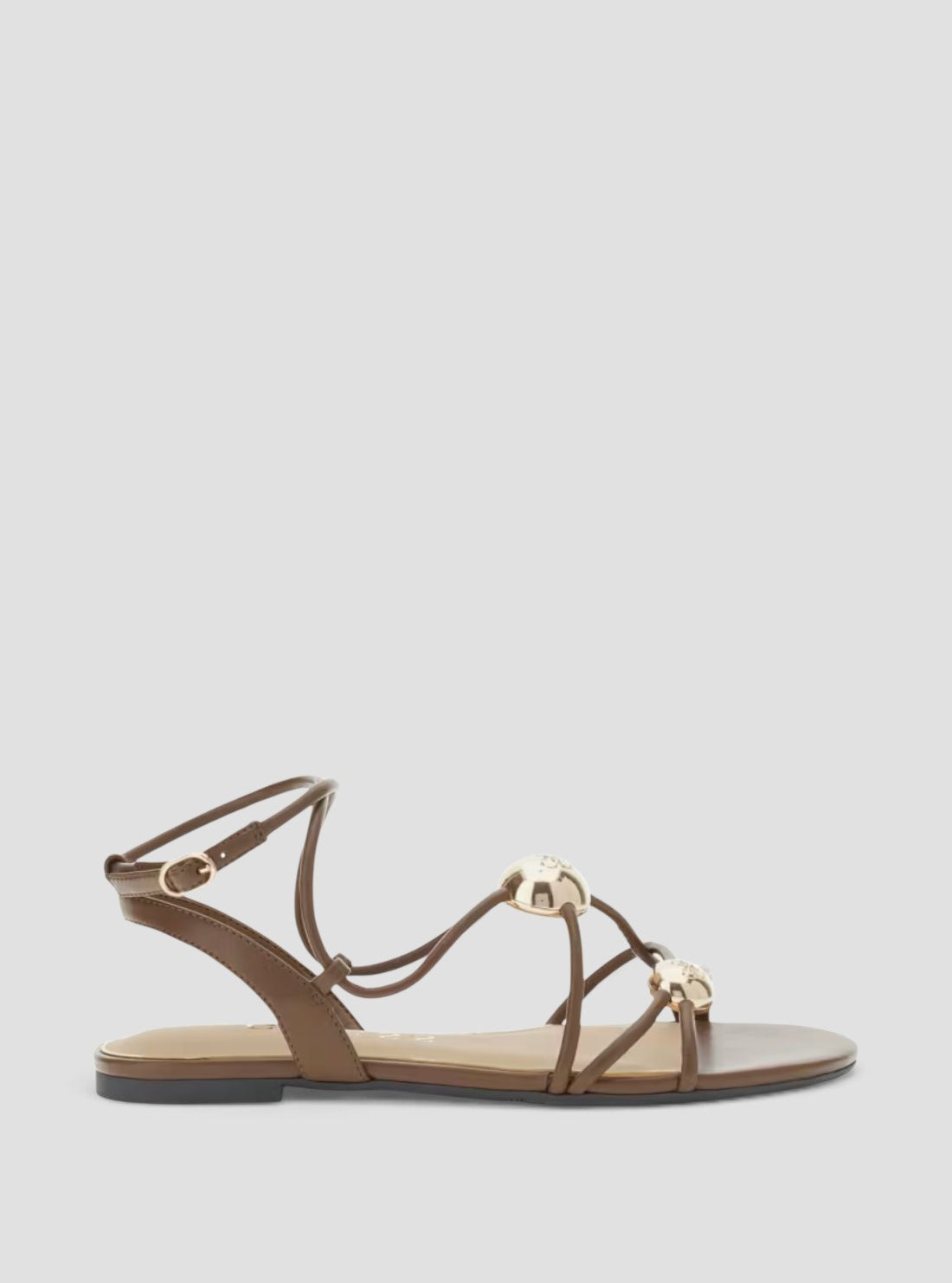 GUESS Womens Brown Tabenn Flat Sandals TABENN Side View2