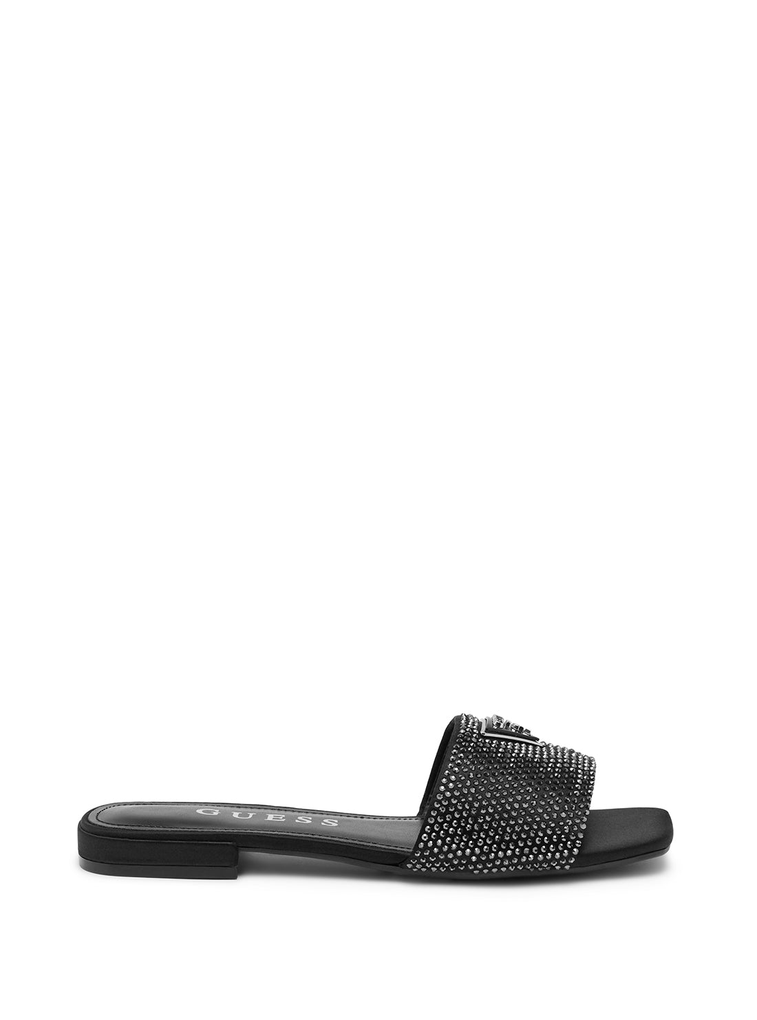 Buy GUESS Women Black Samosa Logo Print Slides - NNNOW.com