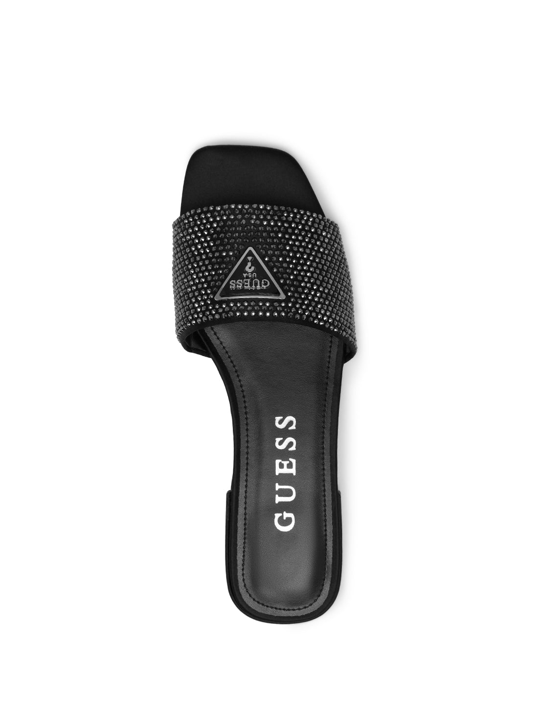 GUESS Black Tamedi Slide Sandals top view