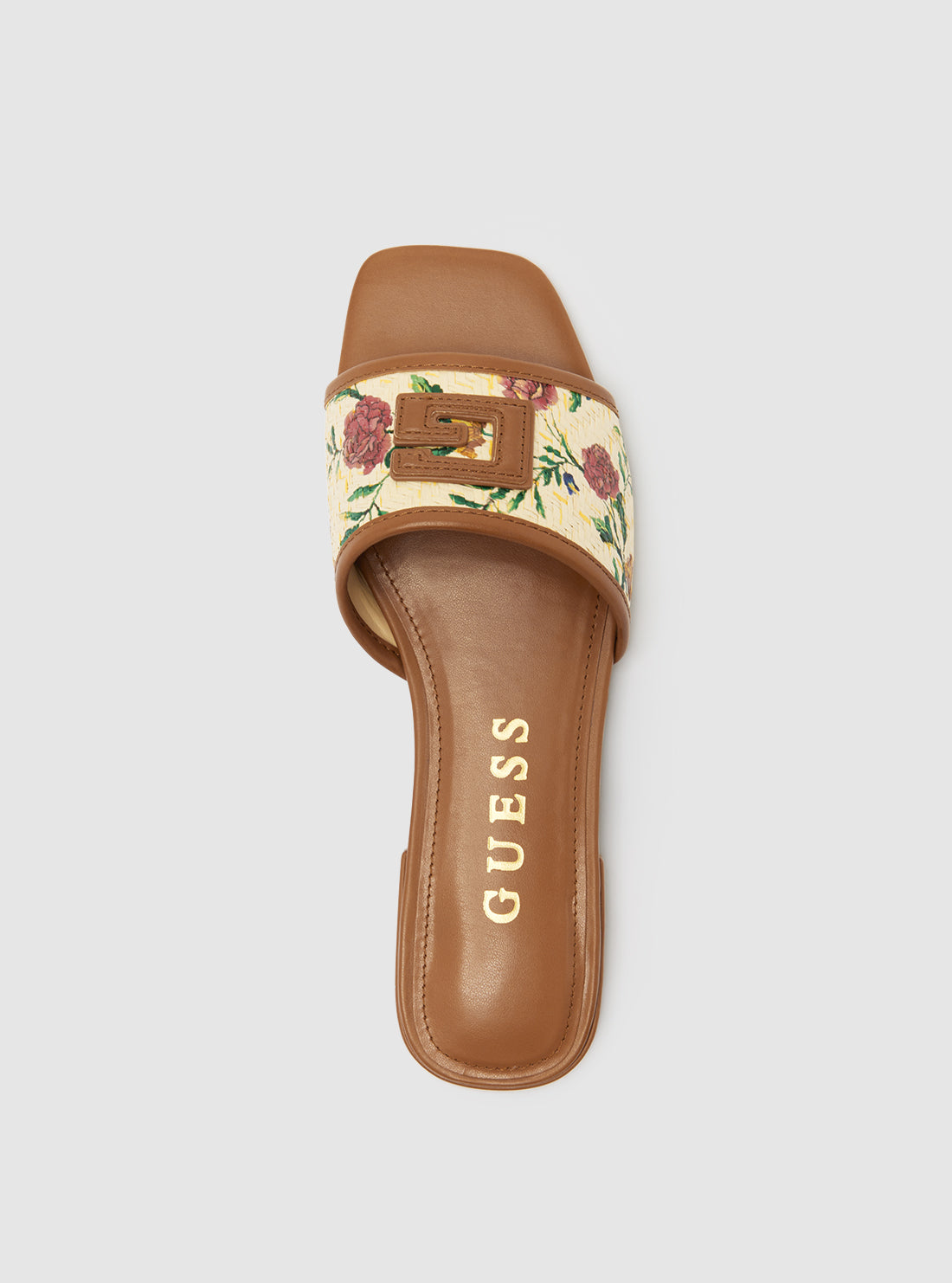 Brown Floral Tampa Slides