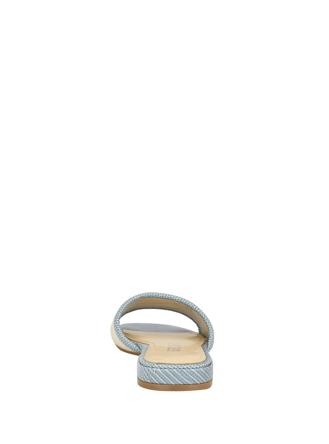 Light Blue Natural Tampa Slide Sandals | GUESS Women's Shoes | back view