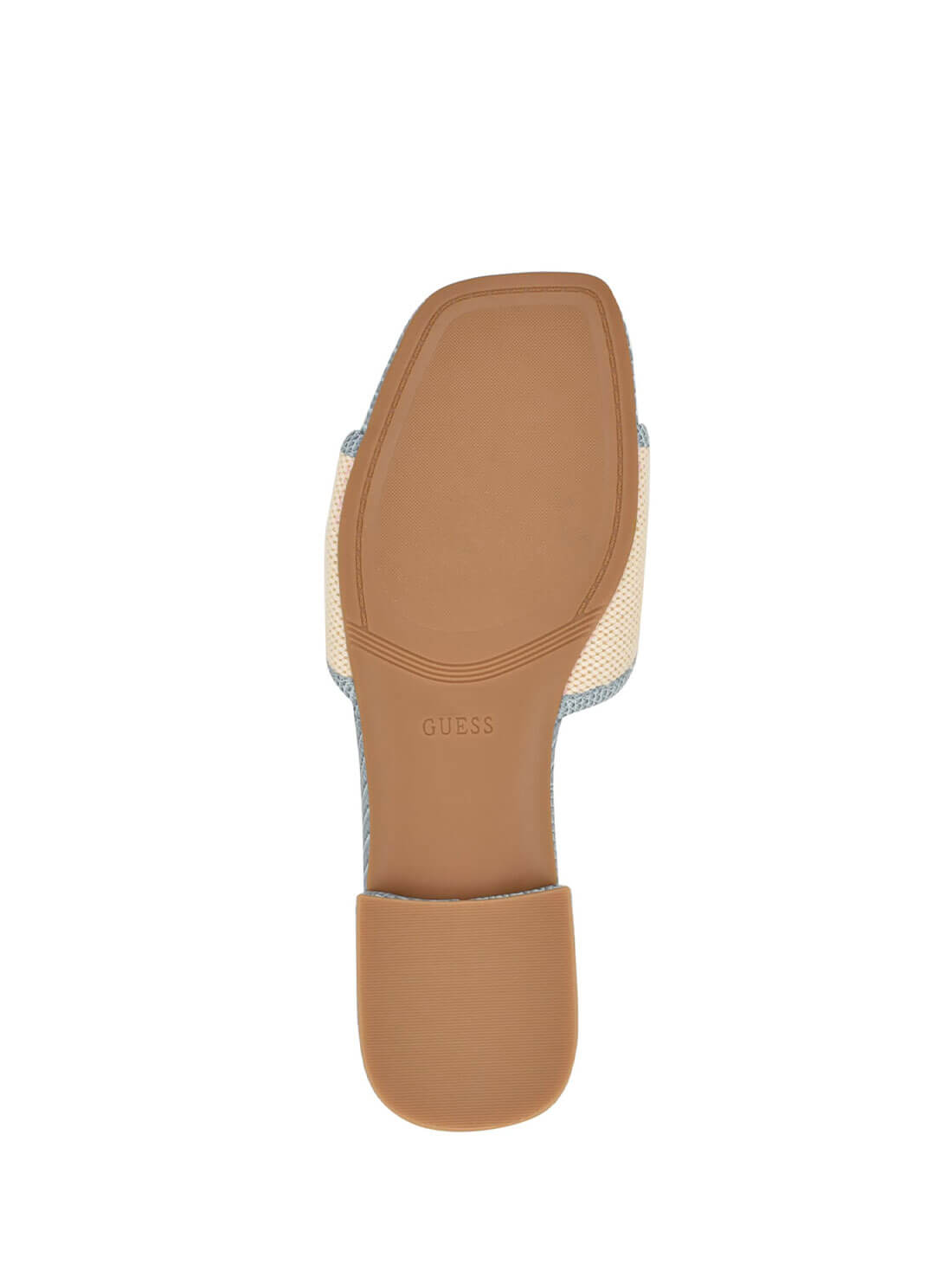 Light Blue Natural Tampa Slide Sandals | GUESS Women's Shoes | bottom view