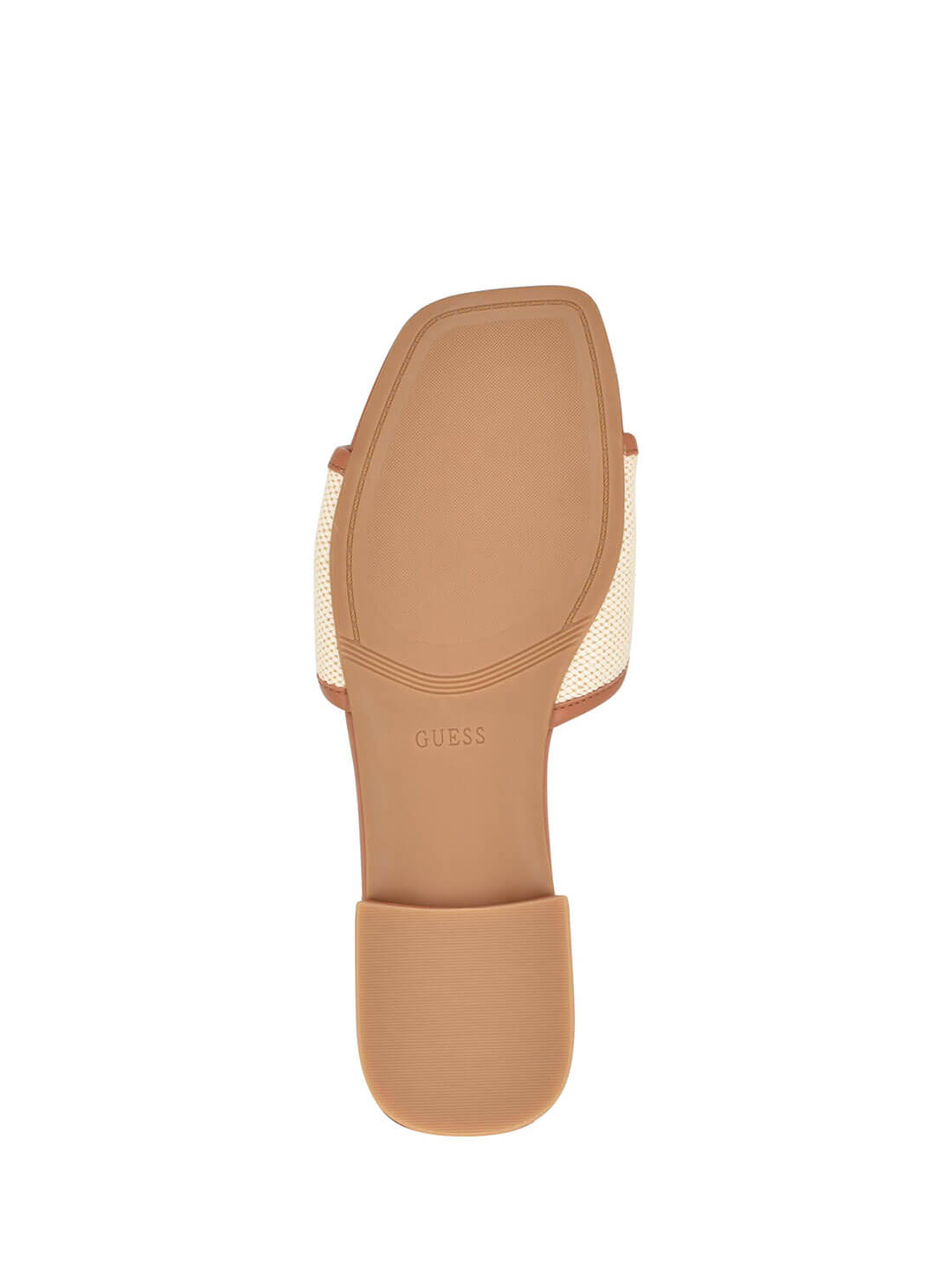 Tan Tampa Slide Sandals | GUESS Women's Shoes | bottom view