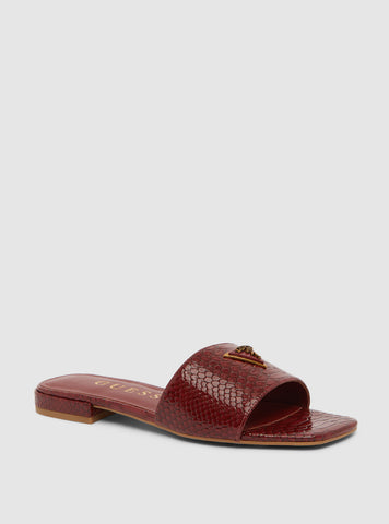 Dark Red Tamsea Slide Sandal