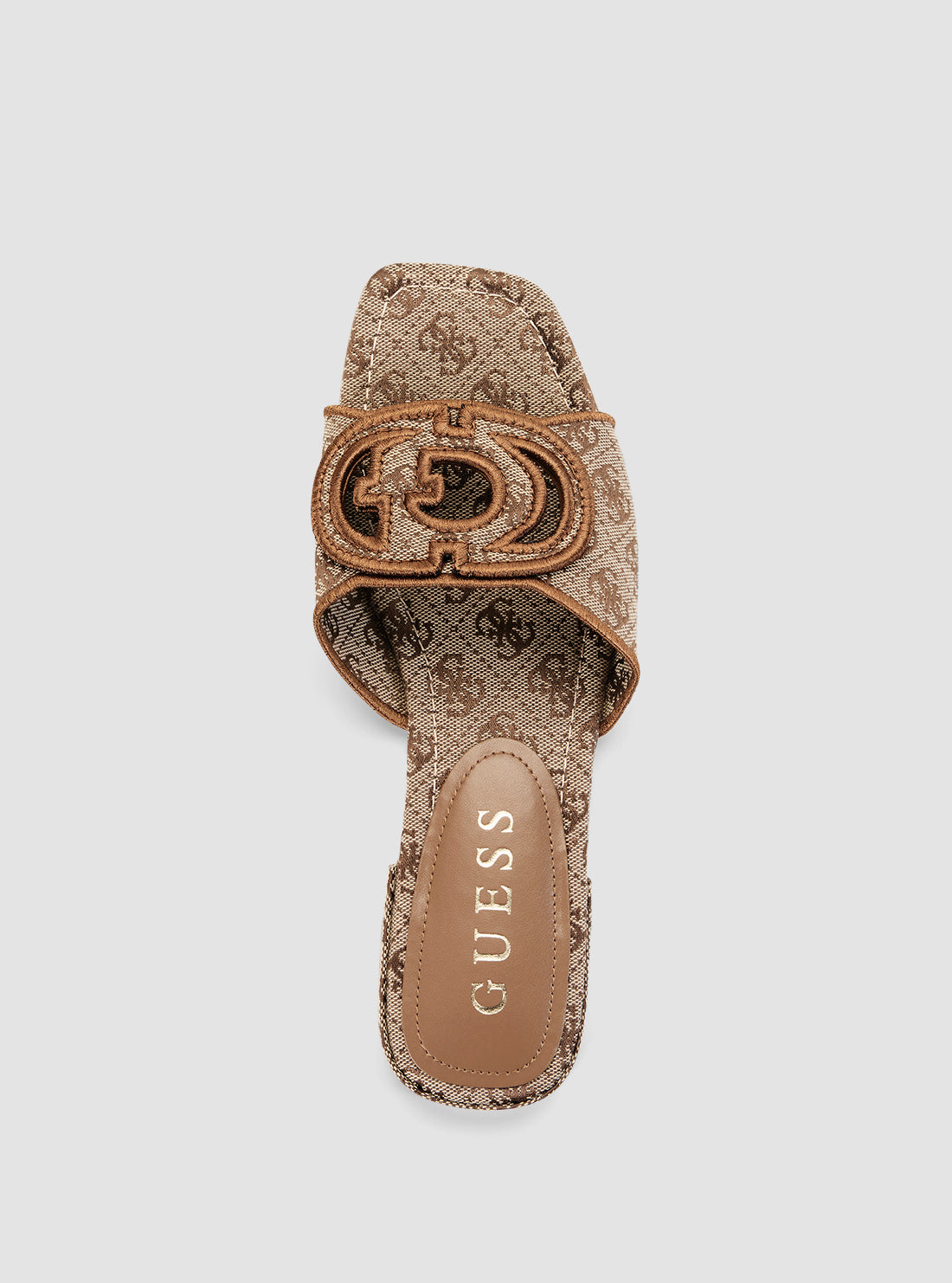 GUESS Footwear Brown Tarishae Slides TARISHAE Top View