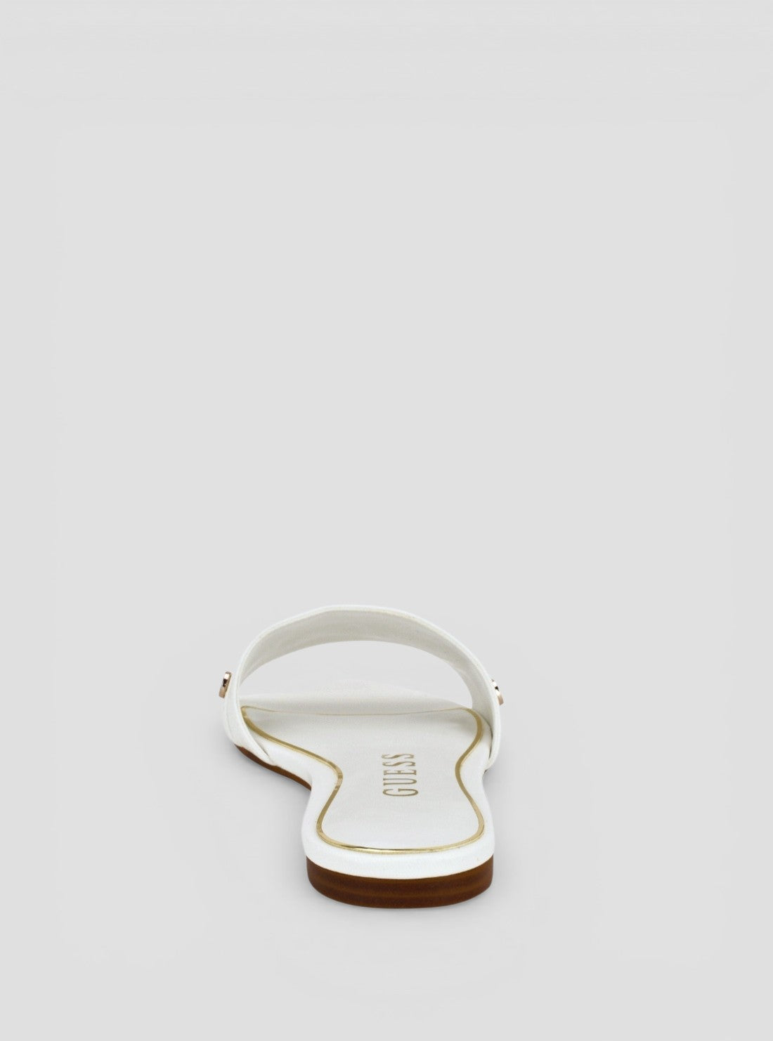 GUESS Footwear White Tasam Flat Sandals TASAM Back View