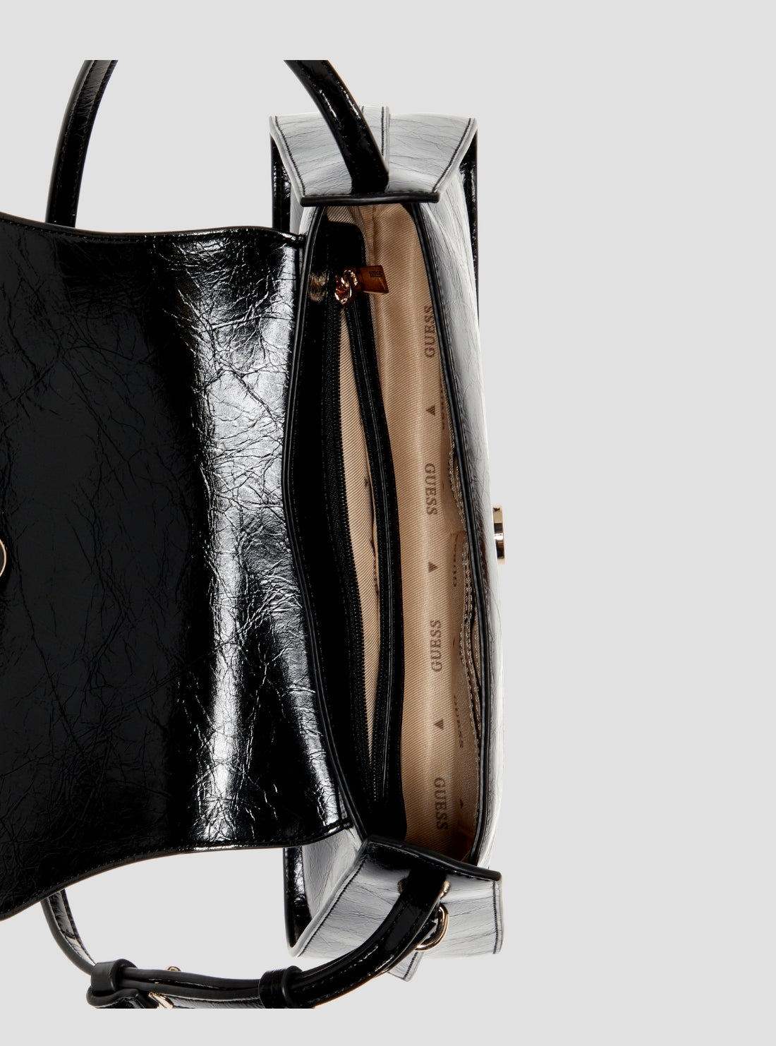 Black Xena Flap Shoulder Bag