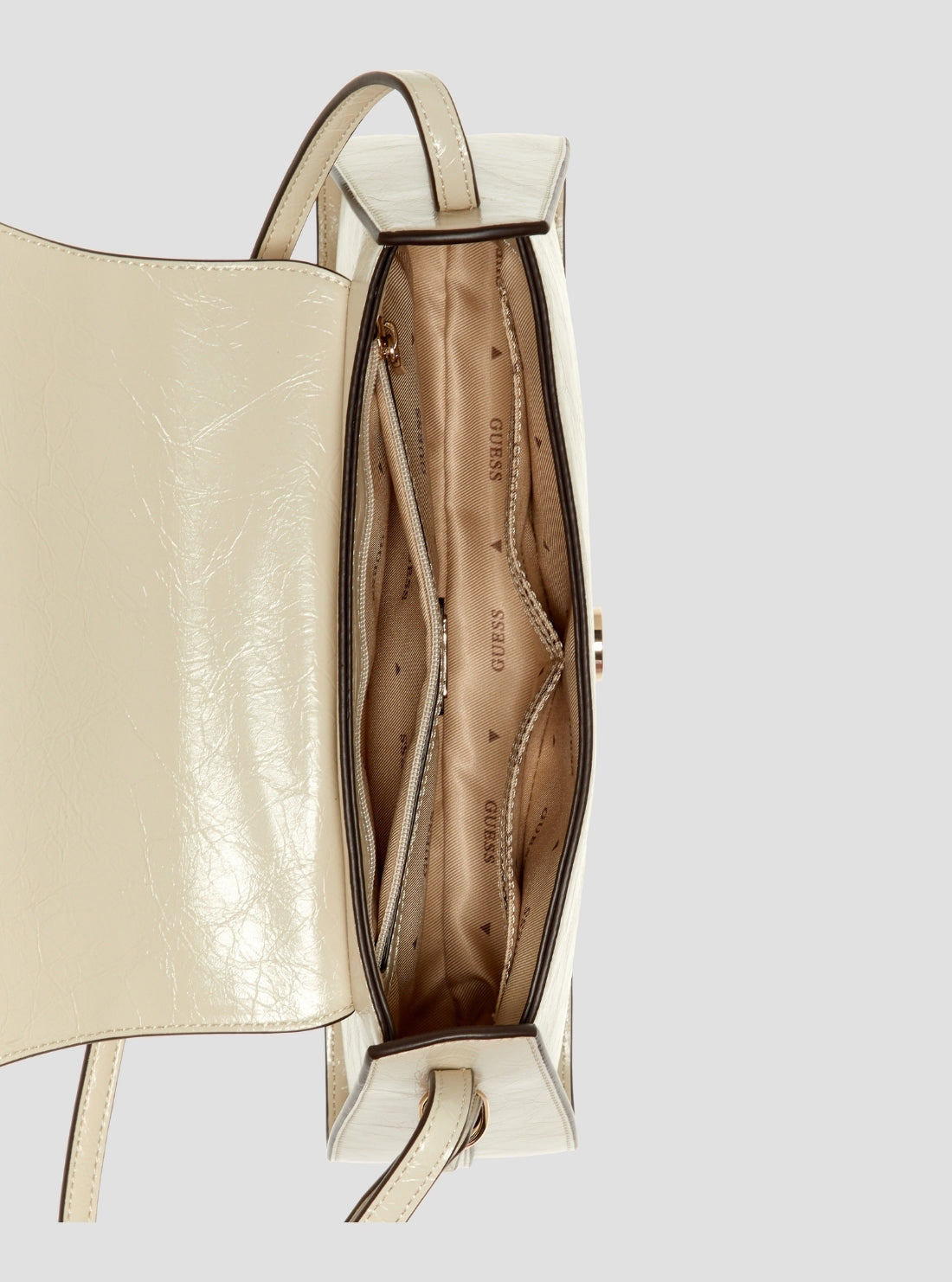 Light Taupe Xena Flap Shoulder Bag