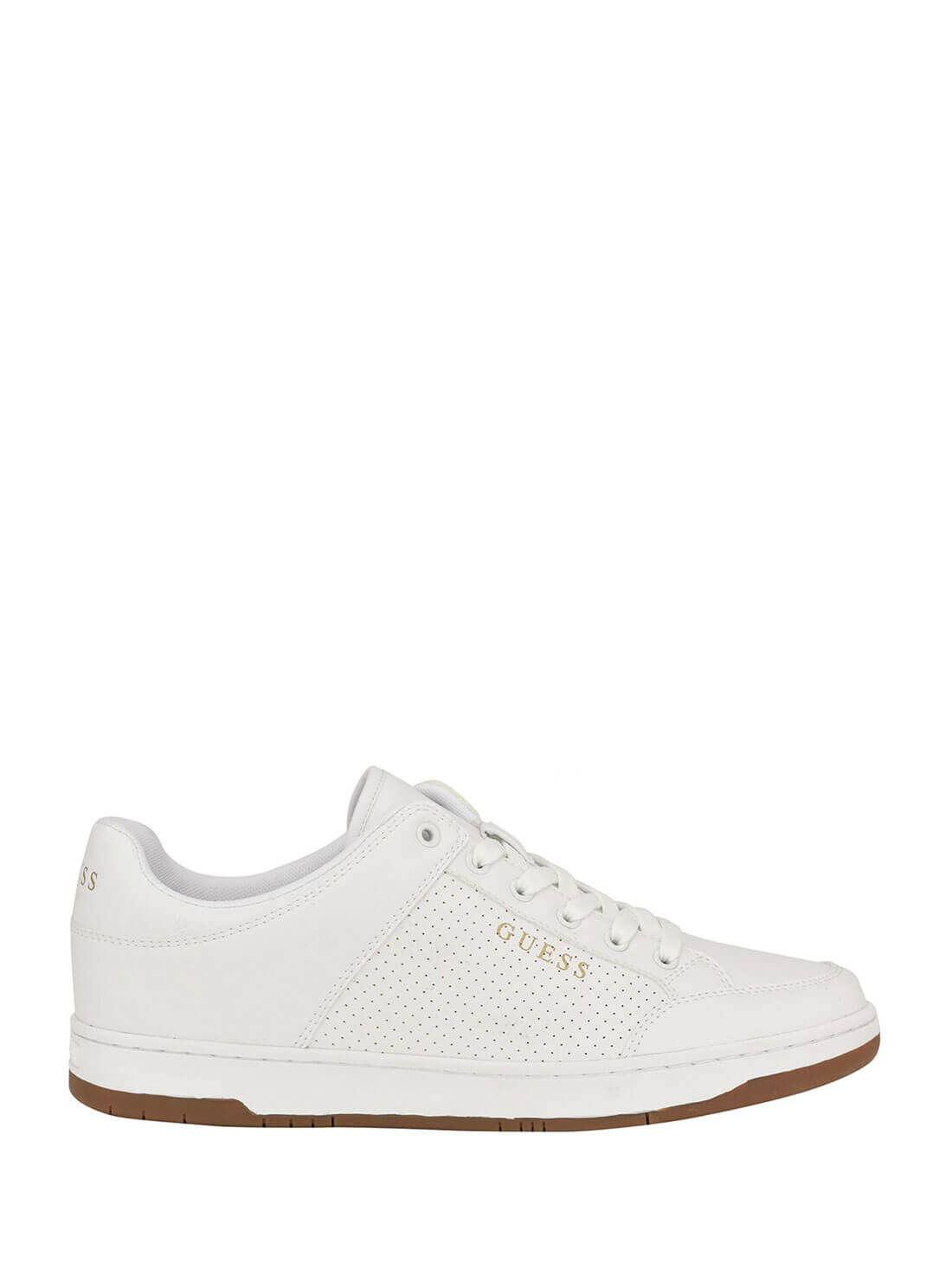 White Tempo Sneakers | GUESS Men's Shoes | side view