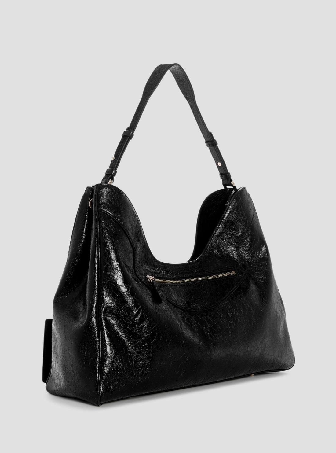 GUESS Womens Black Antonia Large Hobo Bag TG218302 Back Detail View