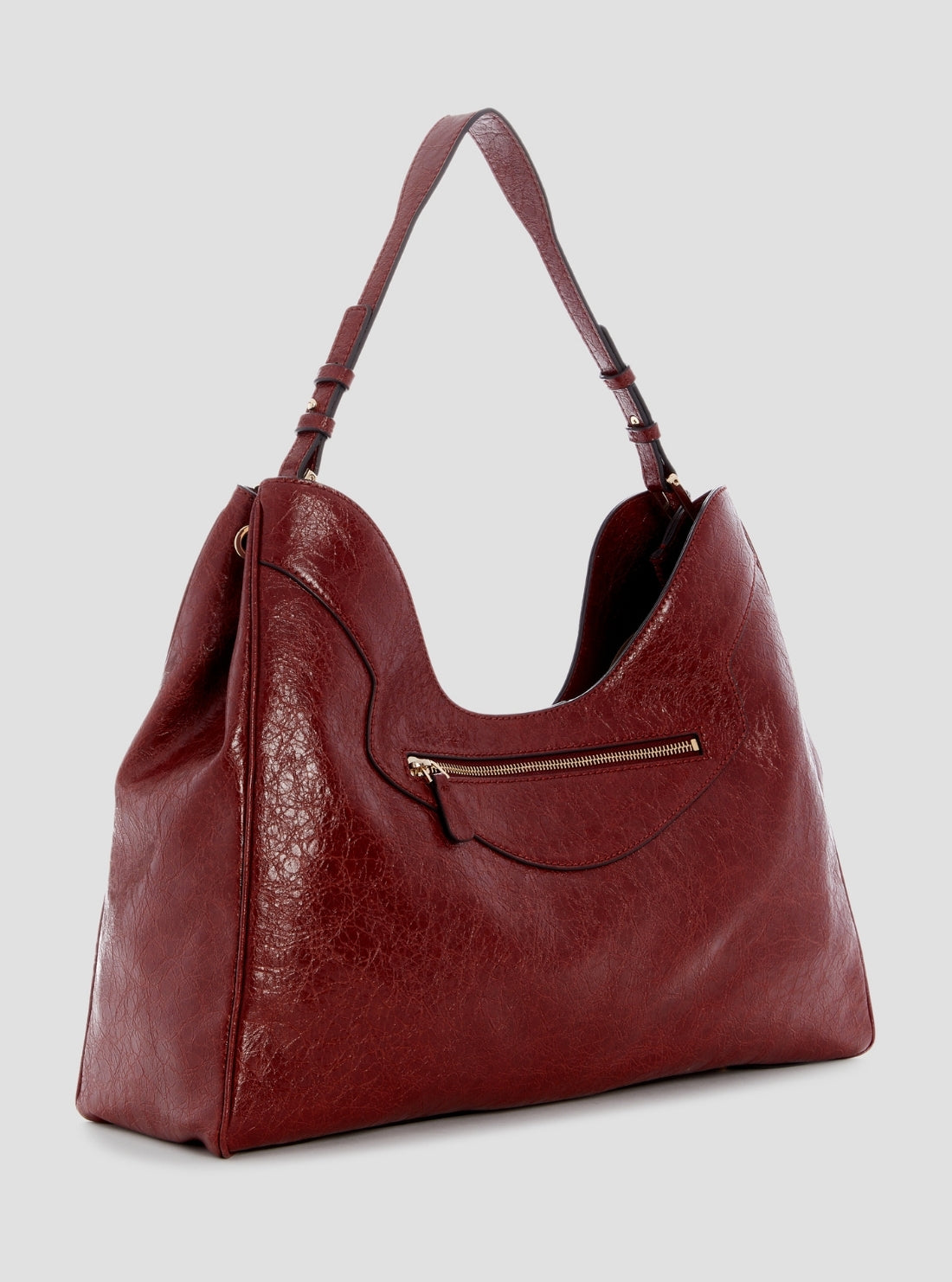 GUESS Womens Red Antonia Large Hobo Bag TG218302 Side View