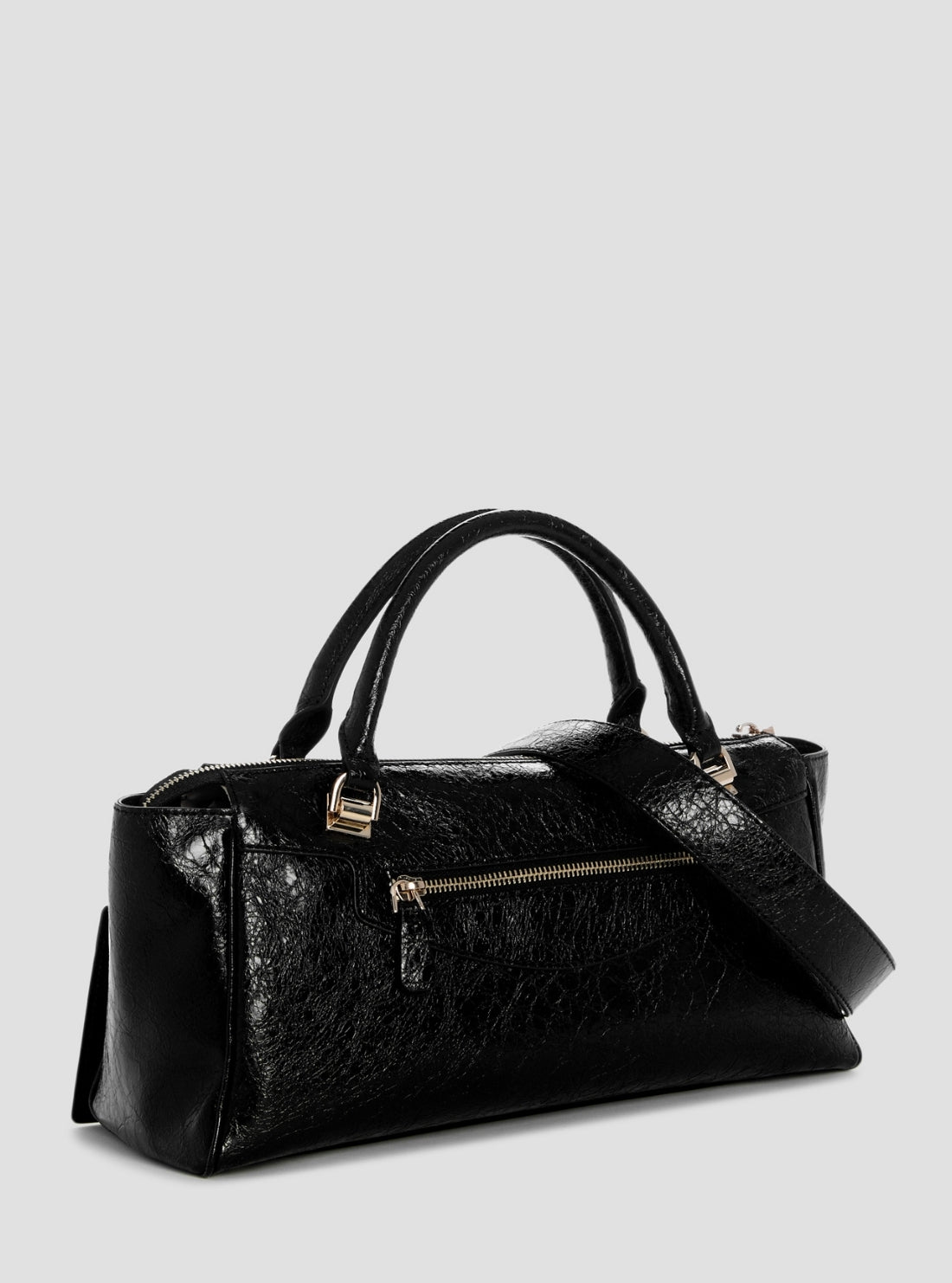 GUESS Womens Black Antonia Small Satchel Bag TG218305 Side View