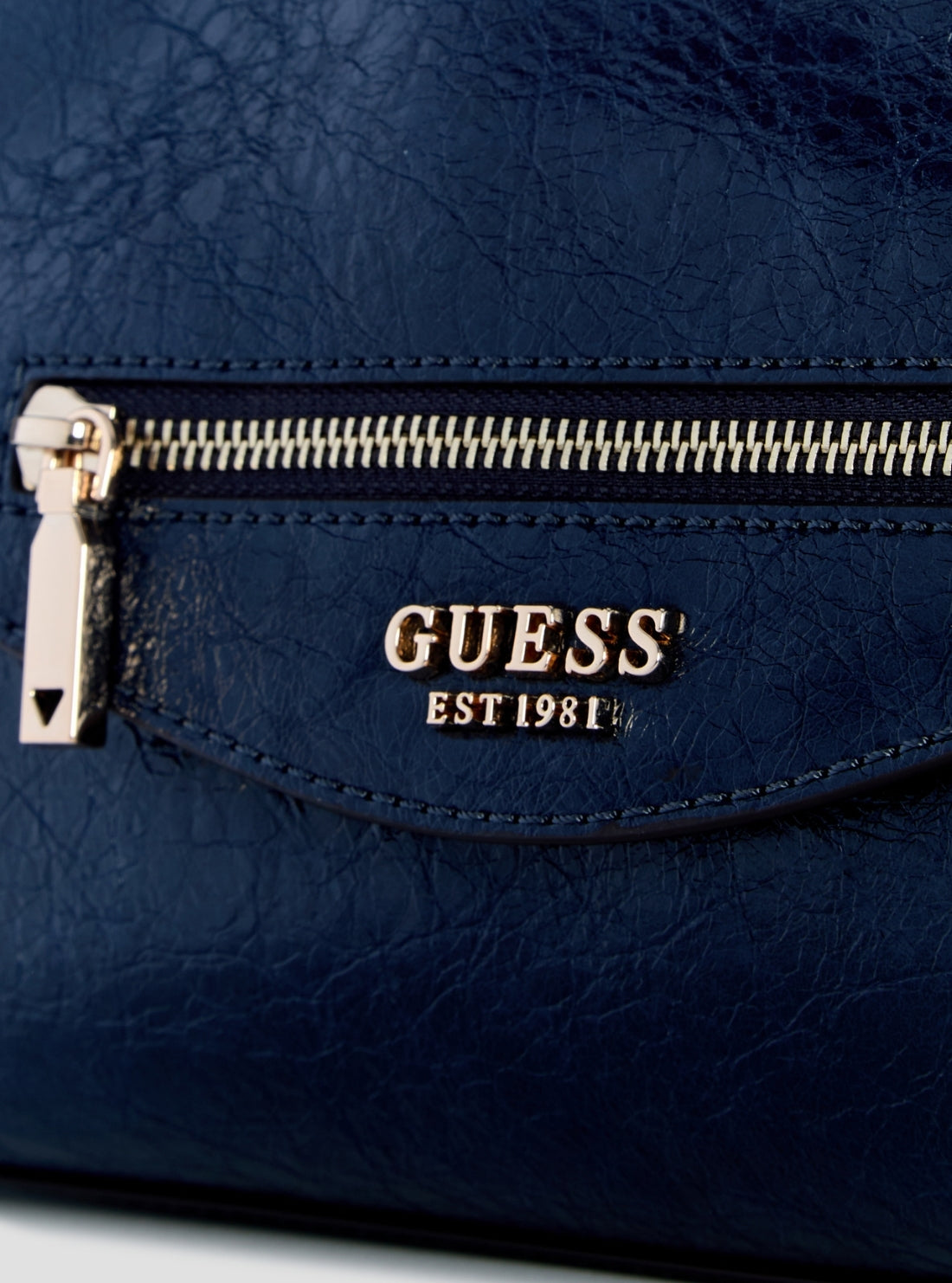 GUESS Womens Midnight Blue Antonia Convertible Crossbody Flap Bag TG218321 Detail View