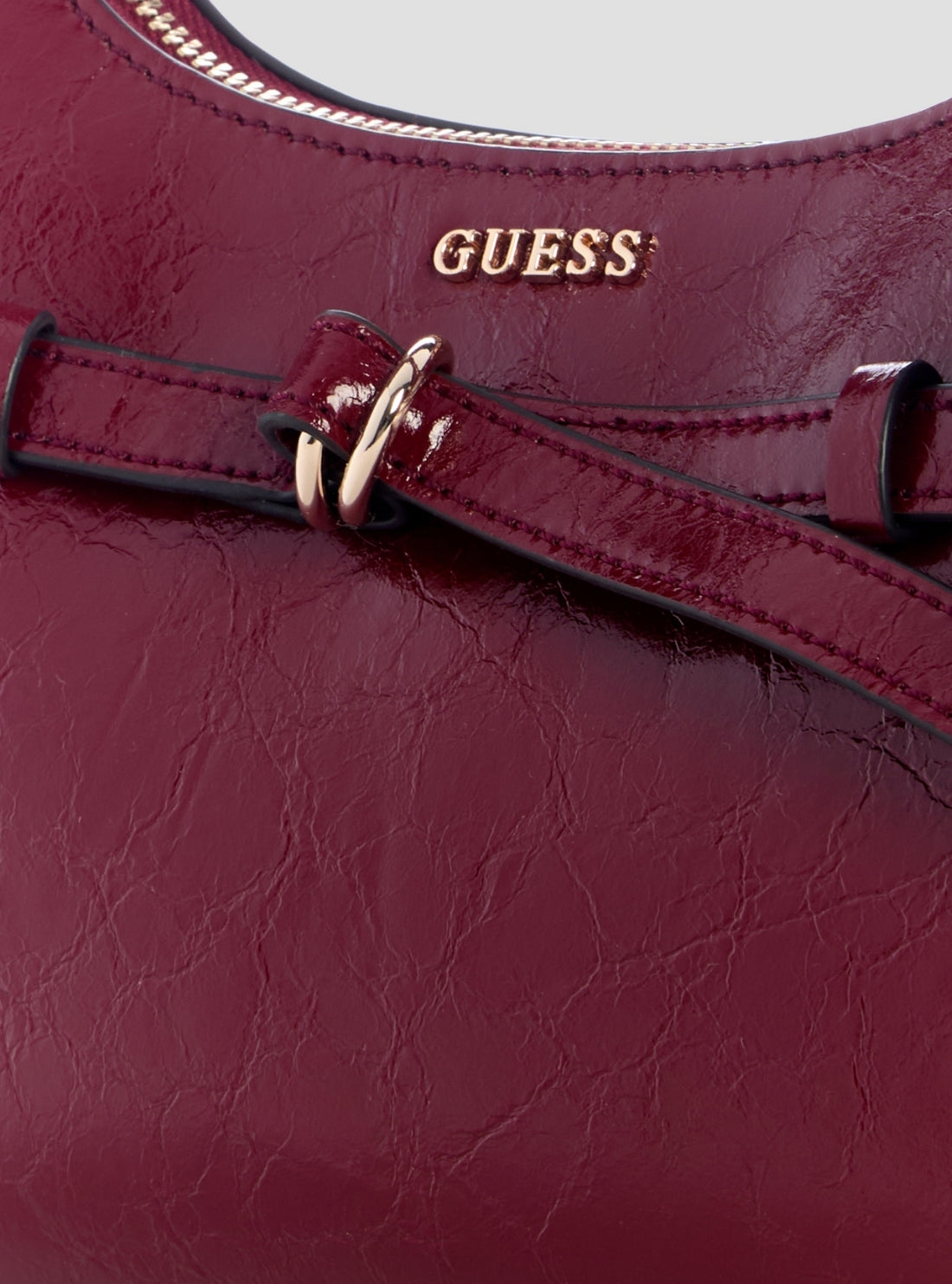 GUESS Womens Red Taylor Mini Hobo Bag TG232577 Detail View