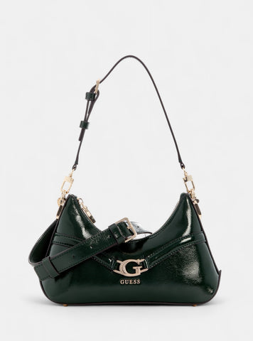GUESS Womens Green Dea Top Zip Shoulder Bag TG799372 Front View