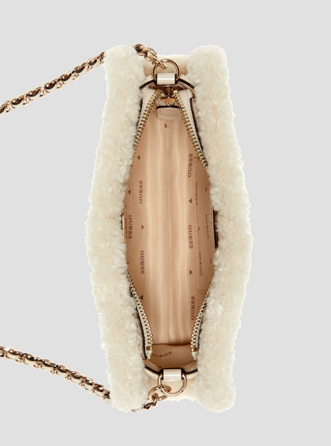 White Cristi Top Zip Crossbody Mini Bag | GUESS
