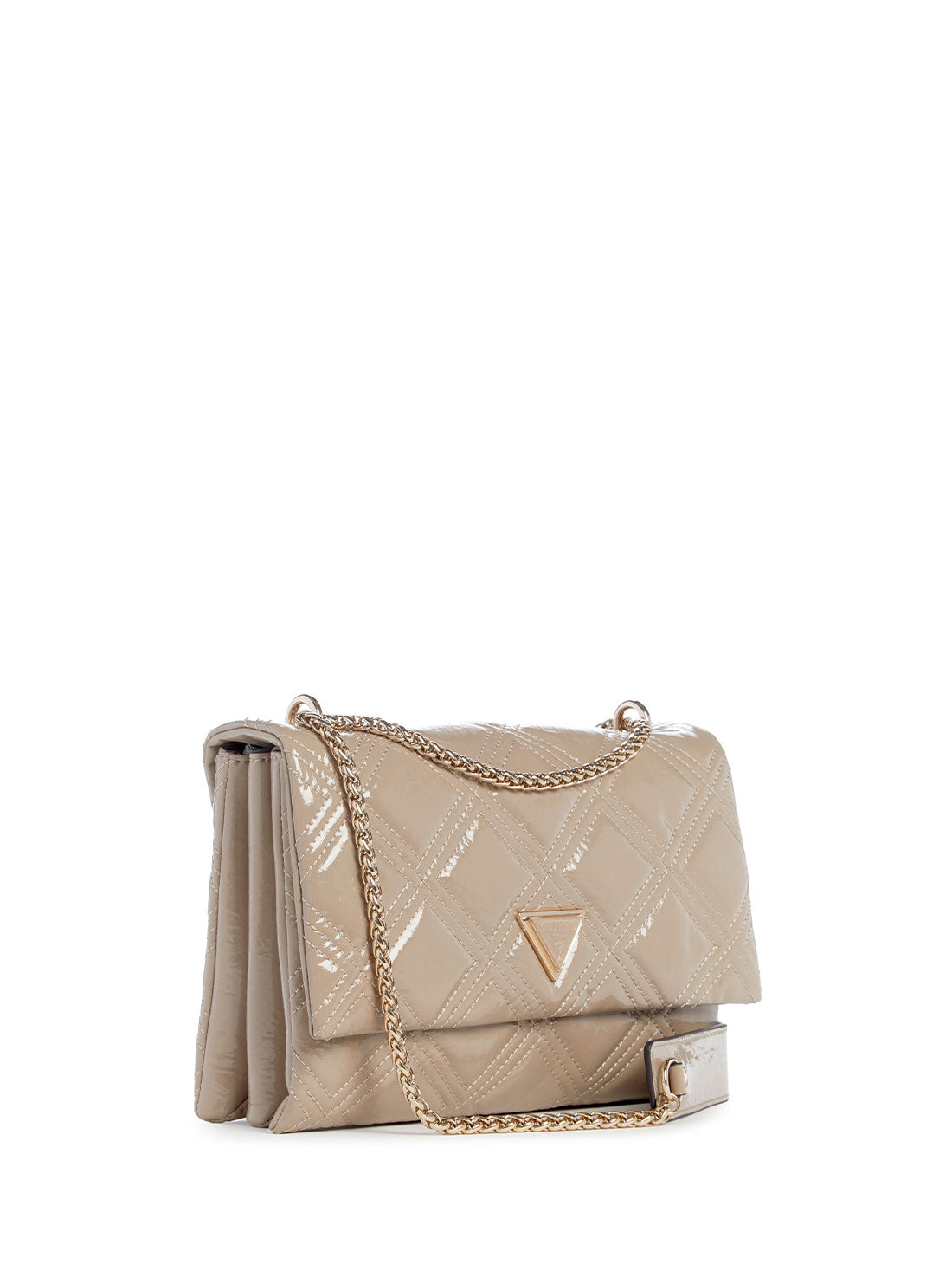 GUESS womens Tan Beige Deesa Crossbody Bag side view