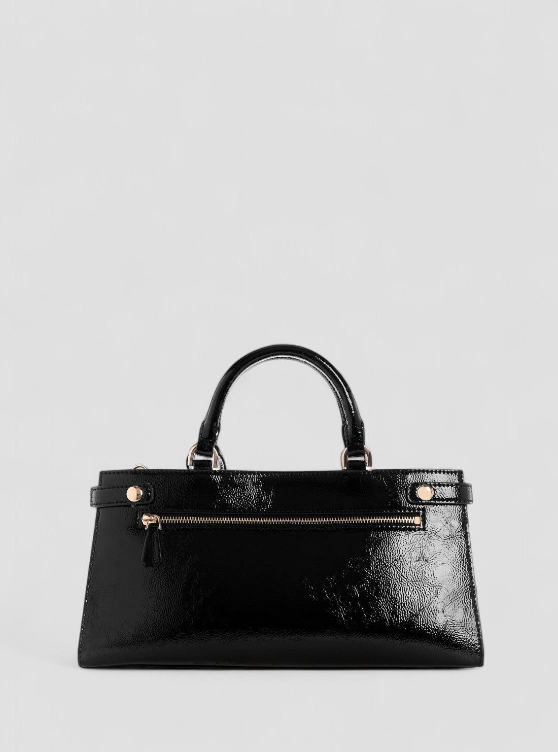 GUESS Womens Black Cirene Triple Compartment Satchel Bag TG966806 Back View