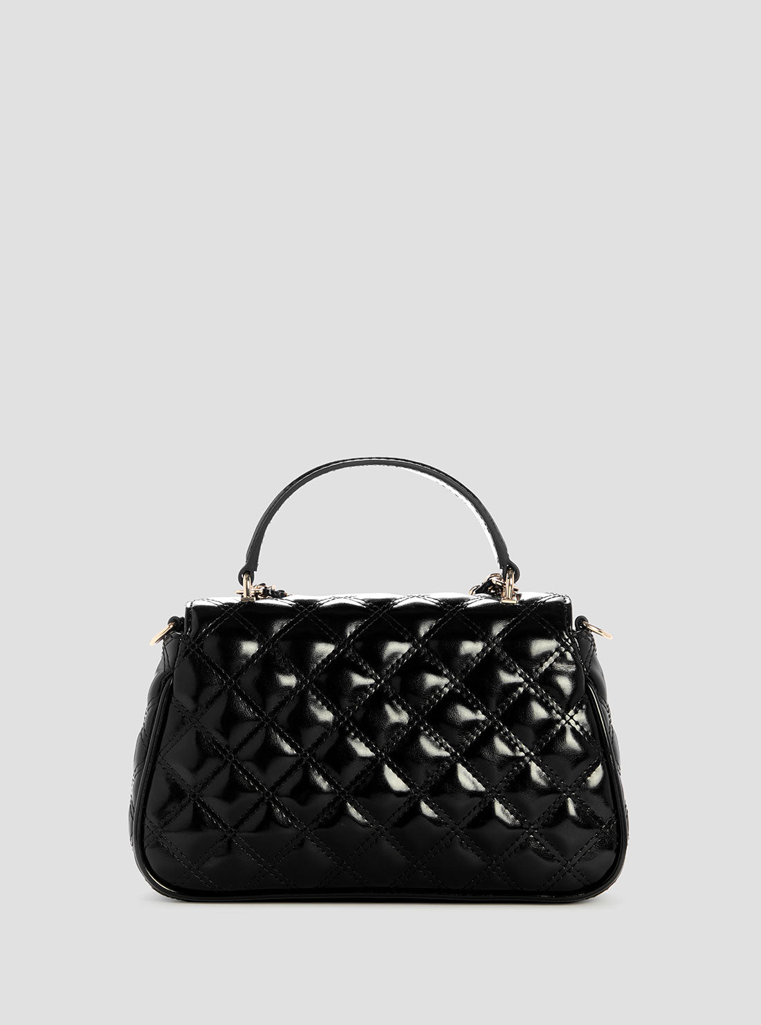 GUESS Womens Black Giully Top Handle Flap Bag TT967319 Back View