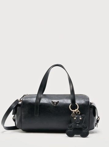 GUESS Womens Black Kassie Small Box Satchel Bag TG993005 Front View