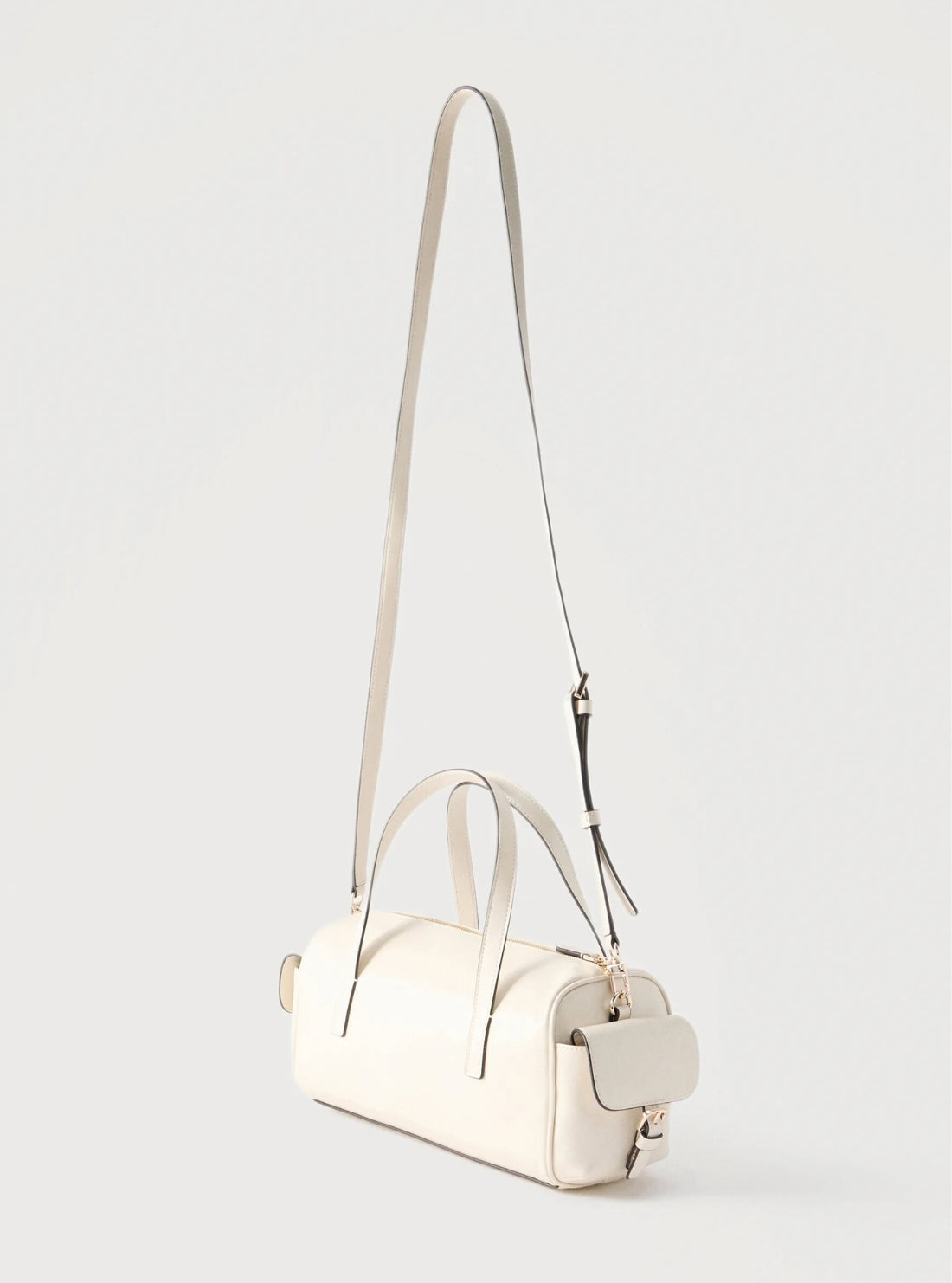GUESS Womens White Kassie Small Box Satchel Bag TG993005 Full View