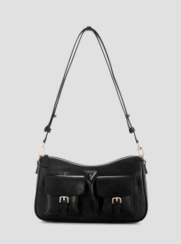 GUESS Womens Black Kassie Convertible Shoulder Bag TG993017 Front View