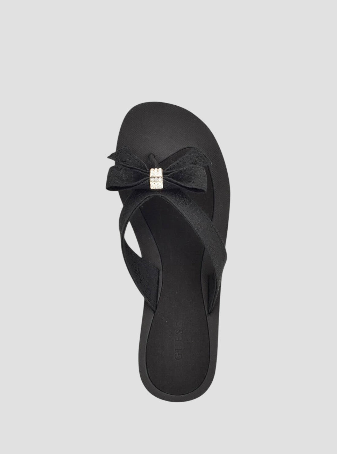 GUESS Womens Black Tuta Slip-on Sandals TUTA3 Top View