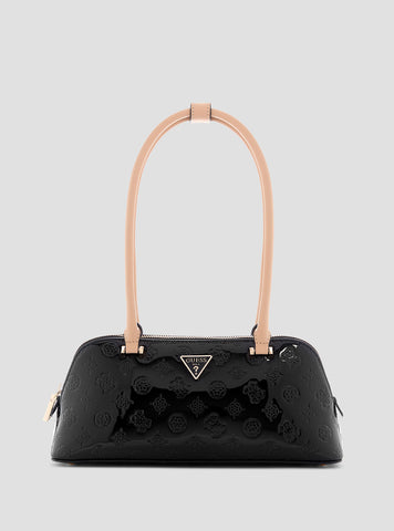 Black Logo Arnela Shoulder Satchel Bag