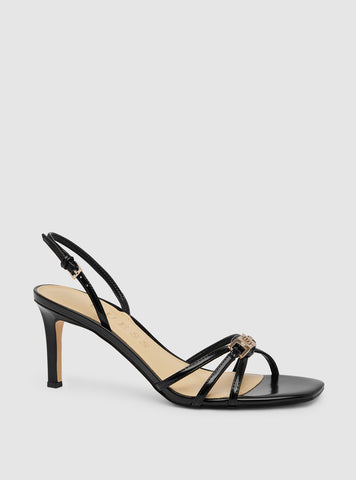 GUESS Womens Black Twilla Stiletto Heels TWILLA Front Side View