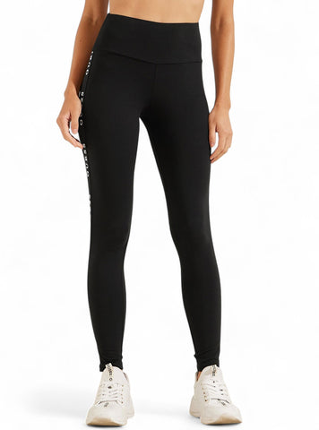 Eco Black Aline Active Logo Leggings