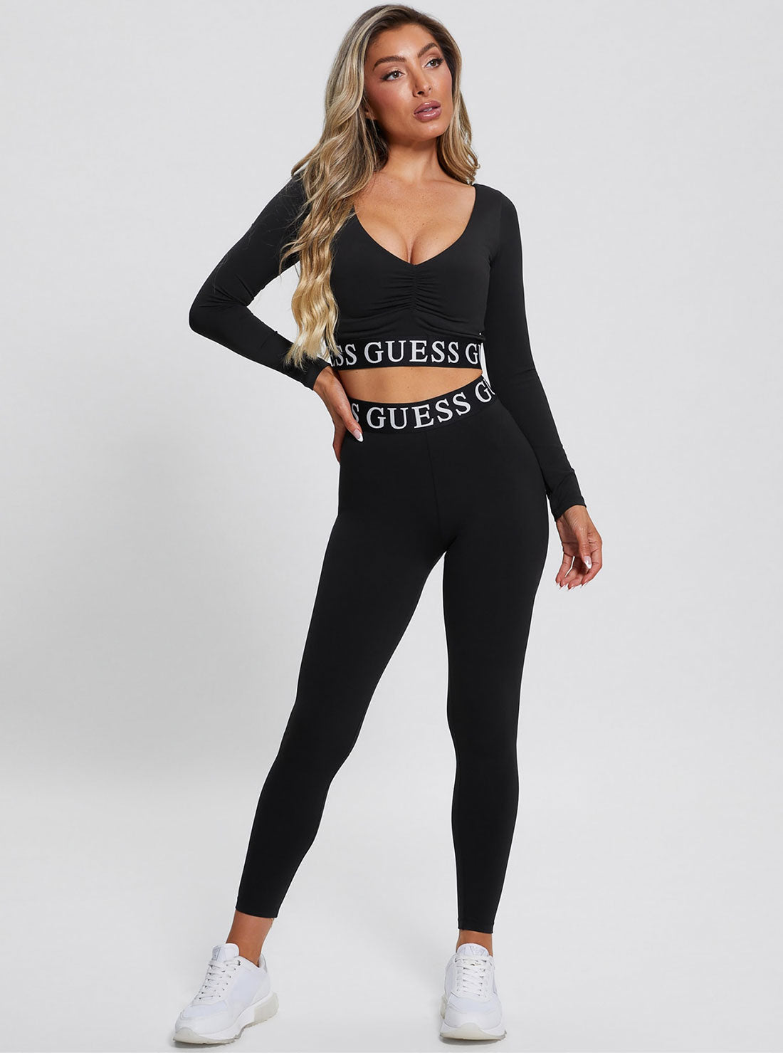 Guess black leggings best sale