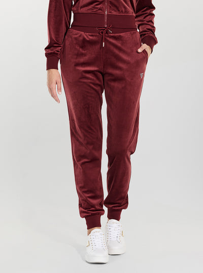 GUESS Womens Eco Red Couture Active Jogger Pants V3BB27K0232 Front View