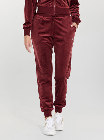 GUESS Womens Eco Red Couture Active Jogger Pants V3BB27K0232 Front View