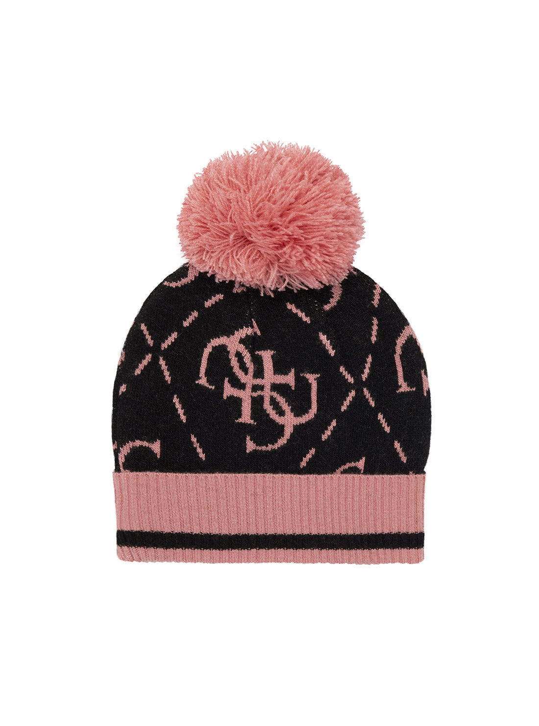 Pink and Black Logo Beanie GUESS Women's Accessories