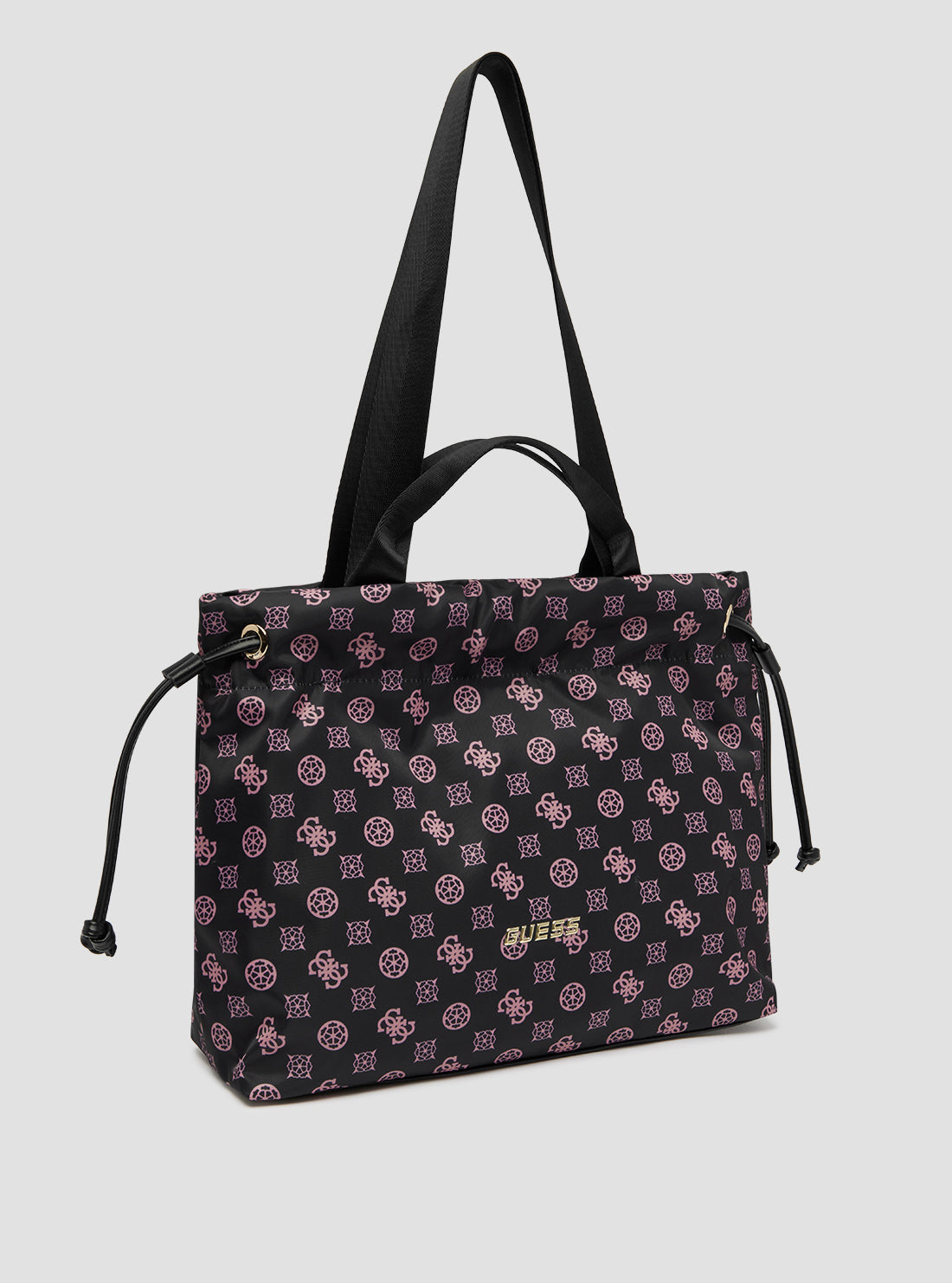 Black Logo Active Shoulder Bag | GUESS Women's Handbags | side view