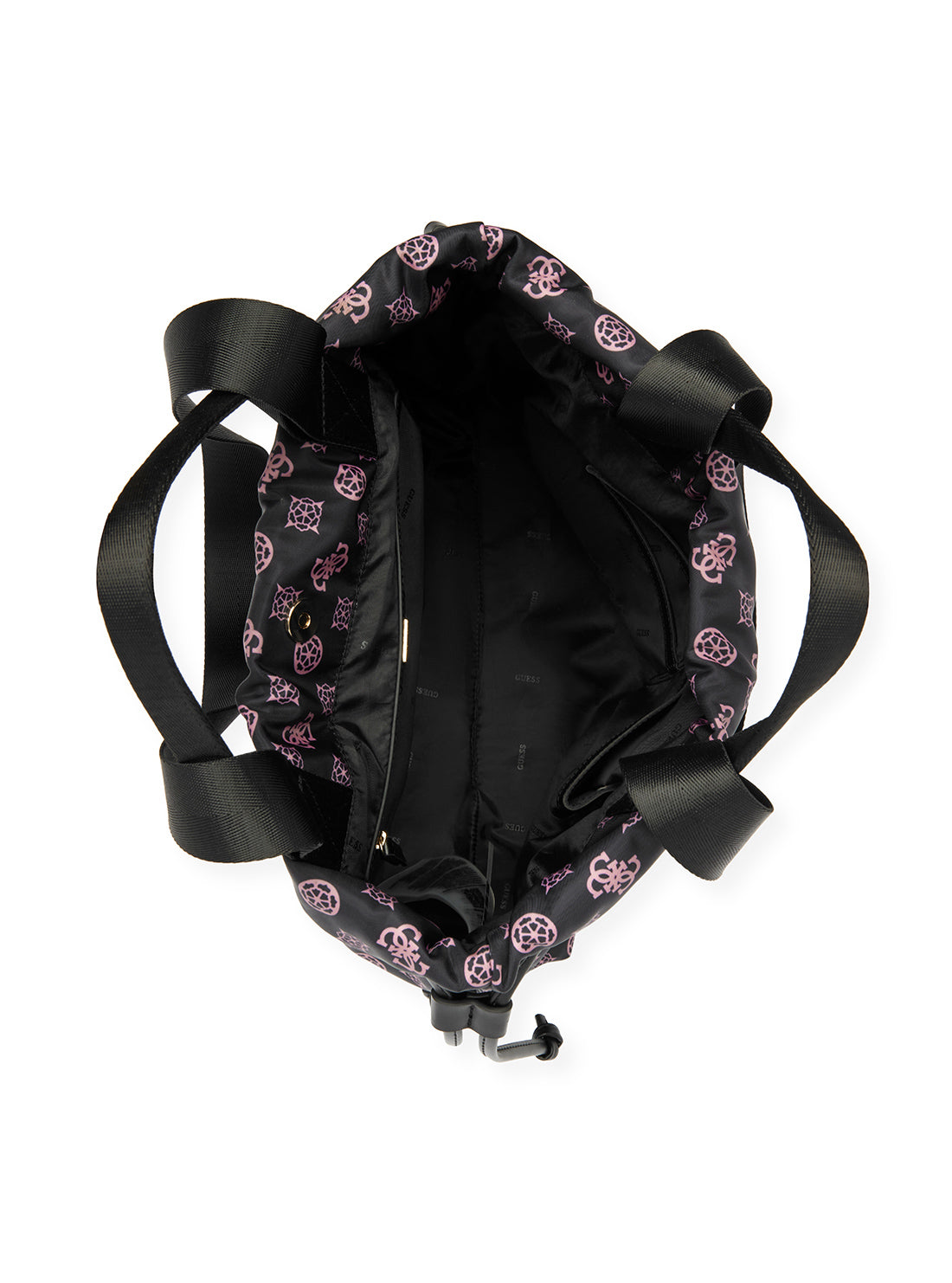 Black Logo Active Shoulder Bag | GUESS Women's Handbags | inside view