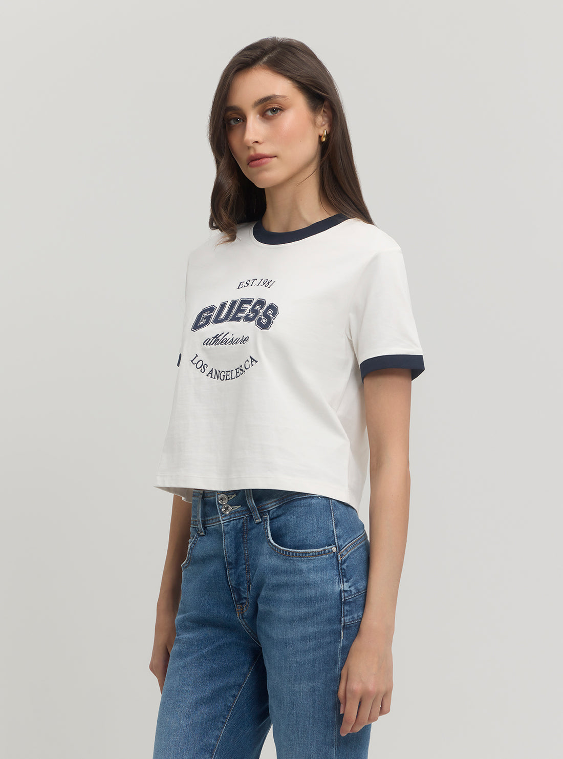 Eco White Blue Raquelle T-Shirt