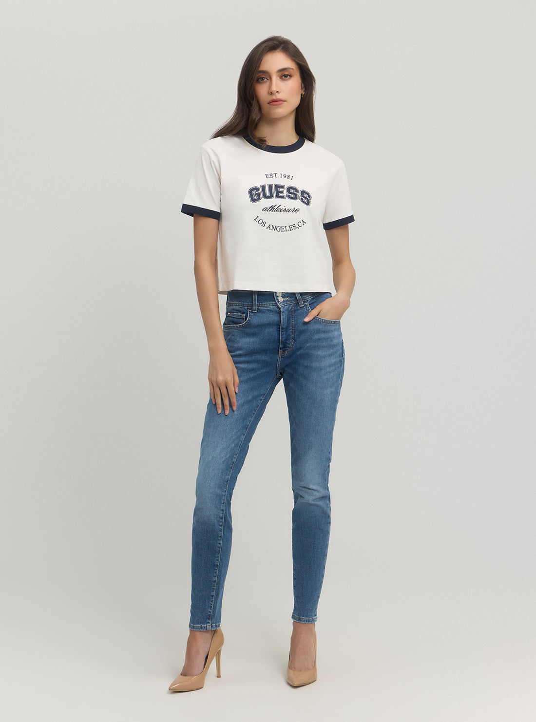 Eco White Blue Raquelle T-Shirt