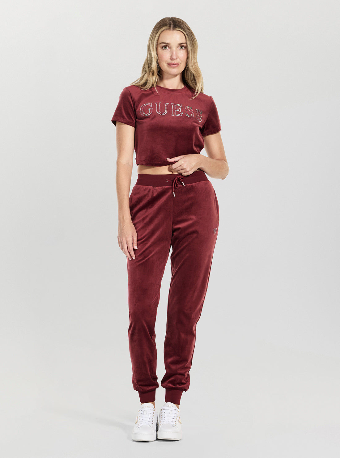 GUESS Womens Eco Red Couture Active T-Shirt V5BI07K8FQ4 Full View