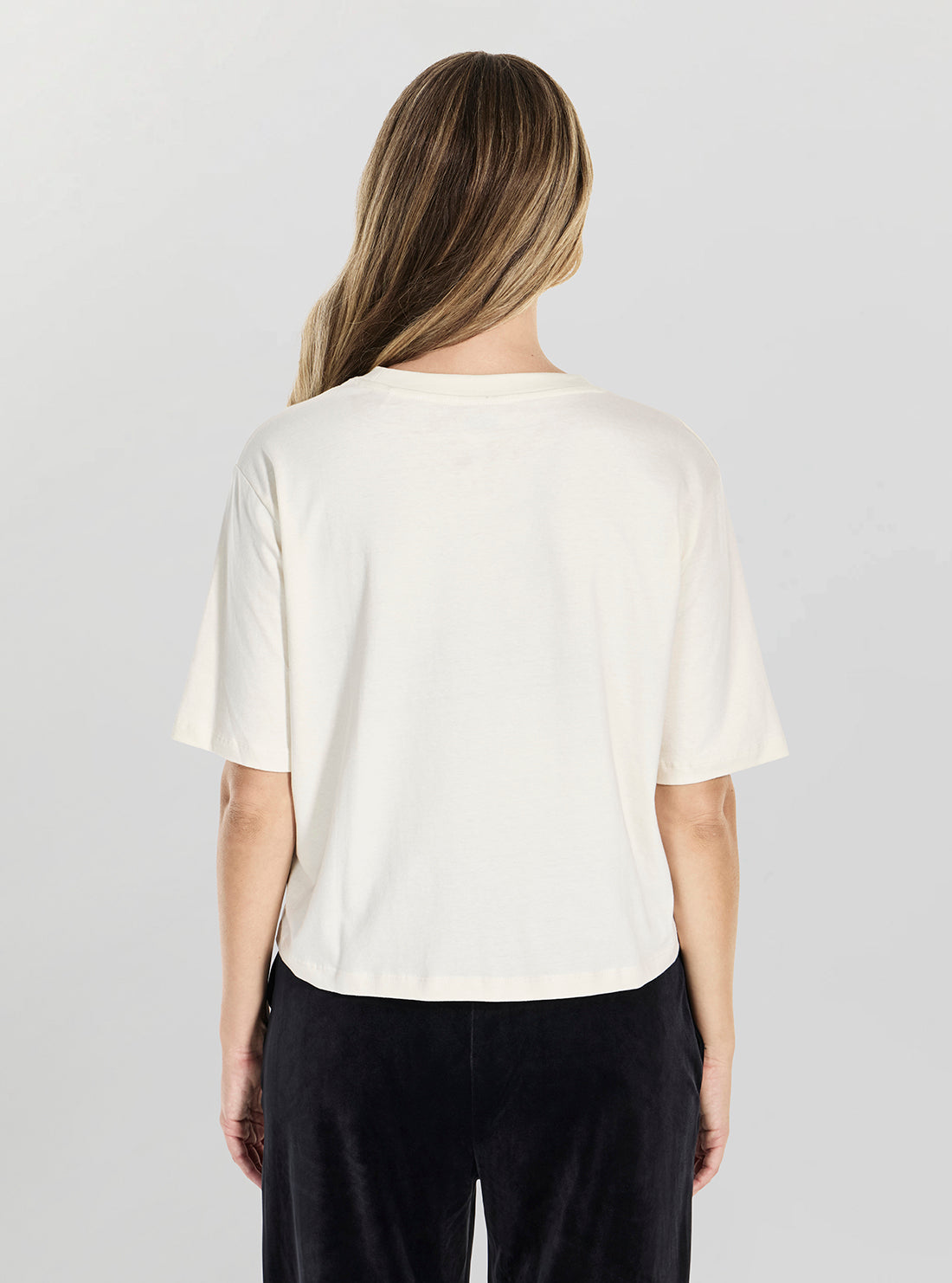 GUESS Womens Eco White Eona Active T-Shirt V5BI11I3Z14 Back View