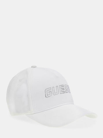 GUESS Accessories White Logo Baseball Cap V5GZ01WO08O Front View