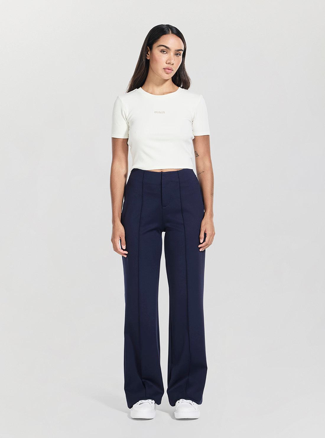 GUESS Womens Blue Carla Active Flare Pants V5YB11KCX42 Full View