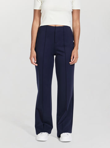 GUESS Womens Blue Carla Active Flare Pants V5YB11KCX42 Front View