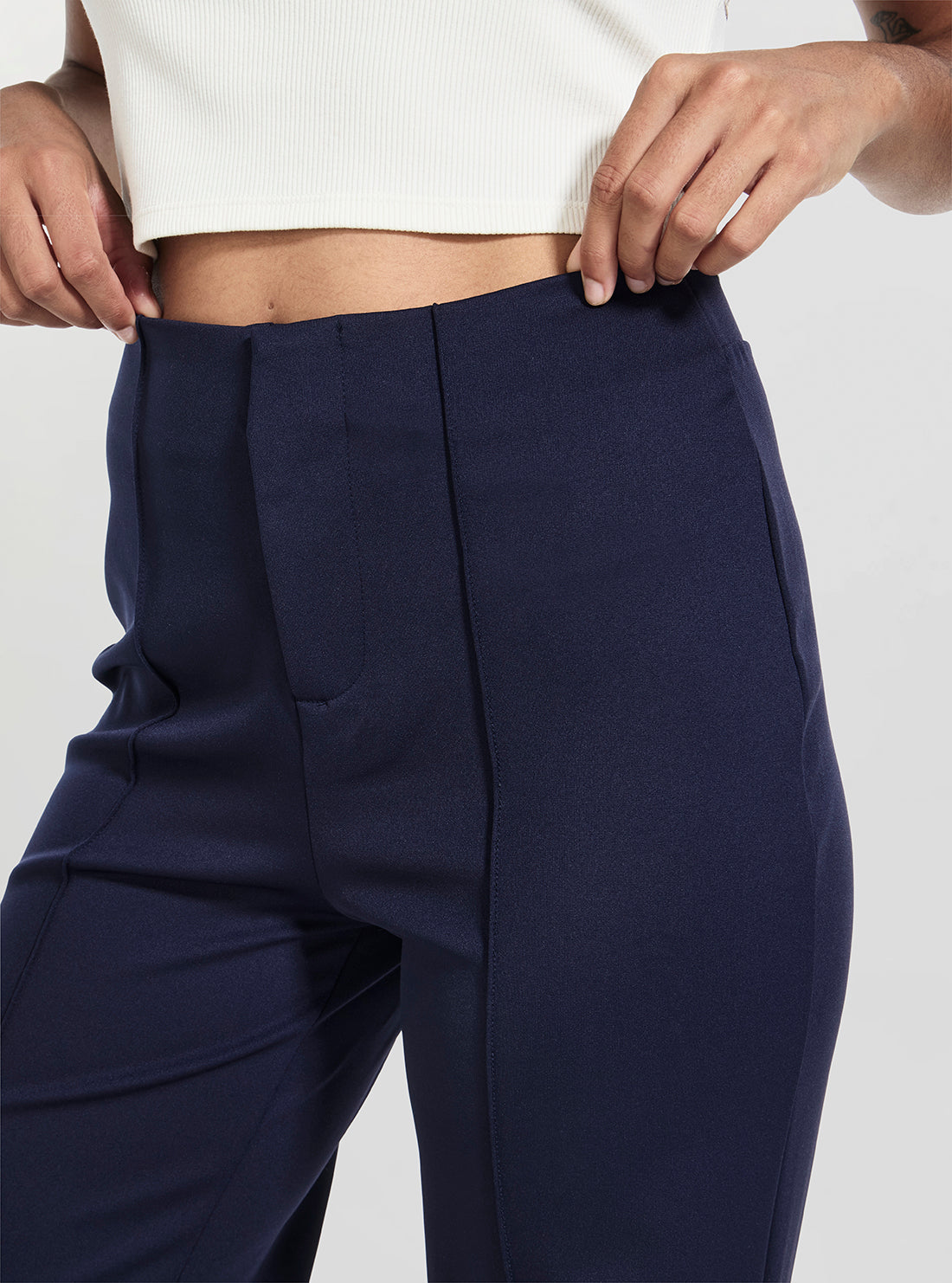 GUESS Womens Blue Carla Active Flare Pants V5YB11KCX42 Detail View