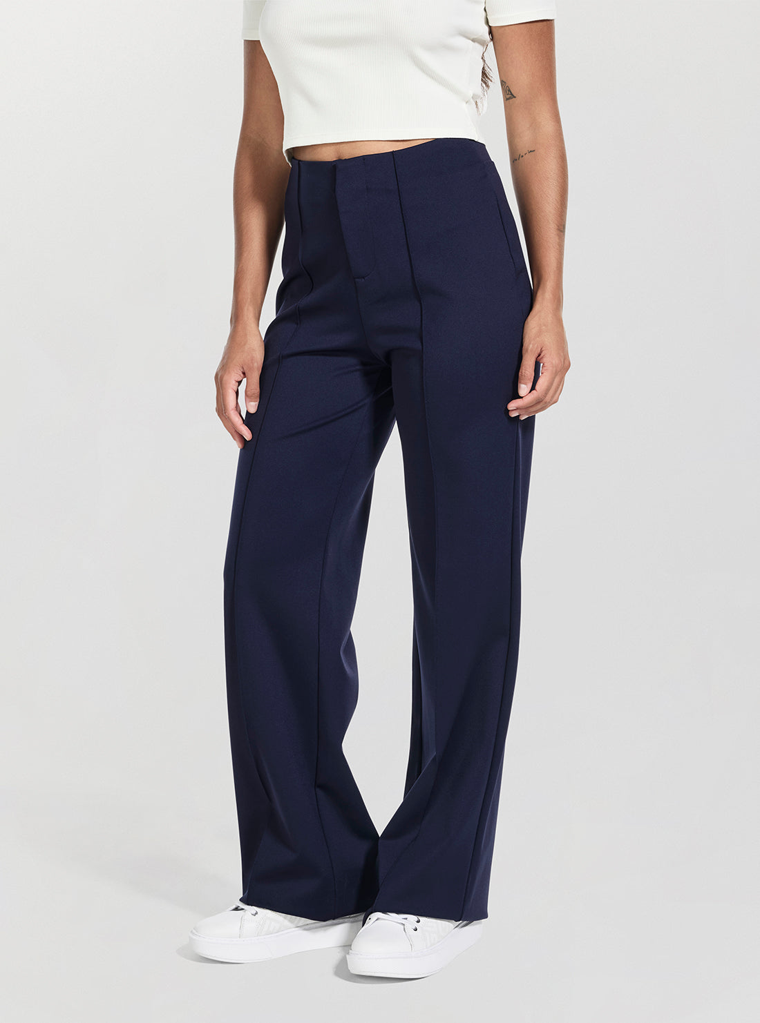 GUESS Womens Blue Carla Active Flare Pants V5YB11KCX42 Side View